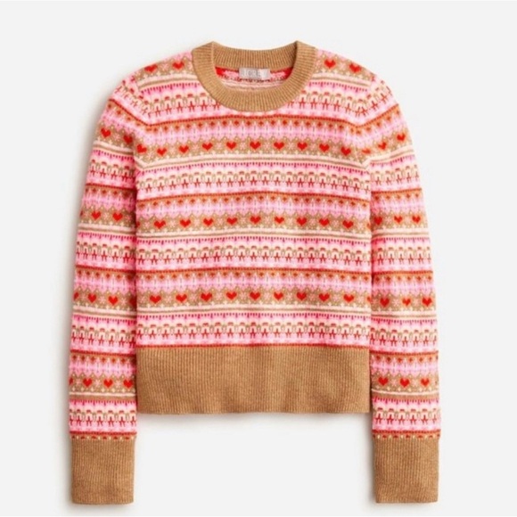 J Crew Shrunken Fair Isle Crewneck Sweater size XS - Picture 1 of 7